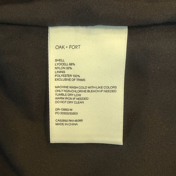 OAK + FORT Black Puff Sleeve Tie-Front Babydoll Mini Dress NWT! - Picture 16 of 16